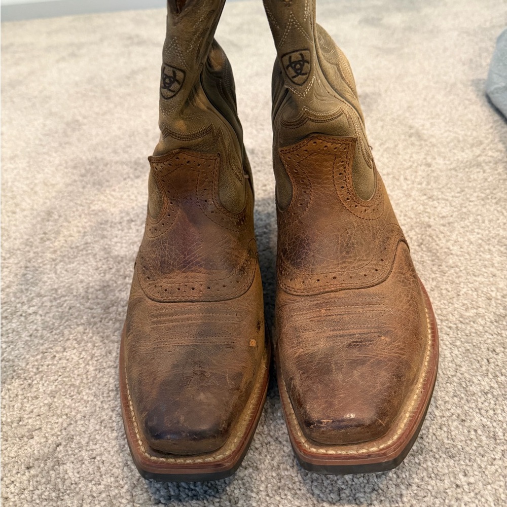 Ariat Mens (or Womens) Tan/Brown Western Cowboy Boots Size US 8EE Style 10002230 - Picture 8 of 16